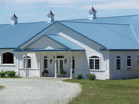 house with blue metal roof|blue metal roofing panels.